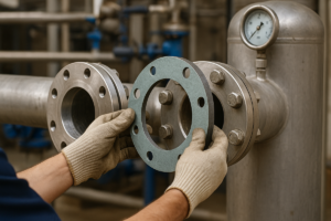 W jakich instalacjach montuje się uszczelki płaskie?